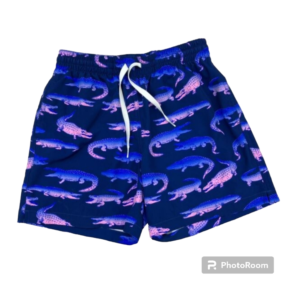 Chubbies Glader Gators Shorts Men Size Medium Swim Trunks 5.5" Inseam Blue Pink